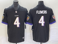Men's Baltimore Ravens Zay Flowers Black Team Game Jersey