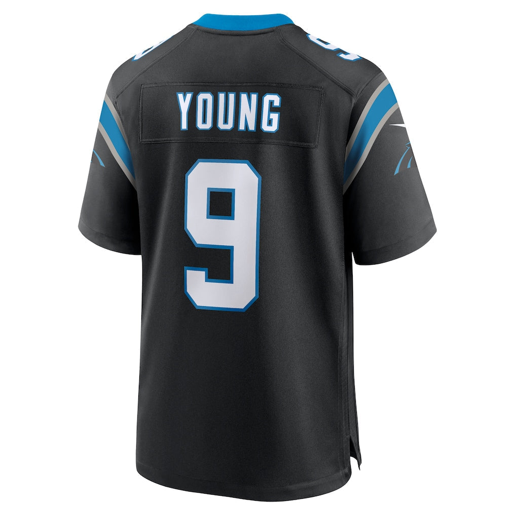 C.Panthers #9 Bryce Young Black Team Game Jersey