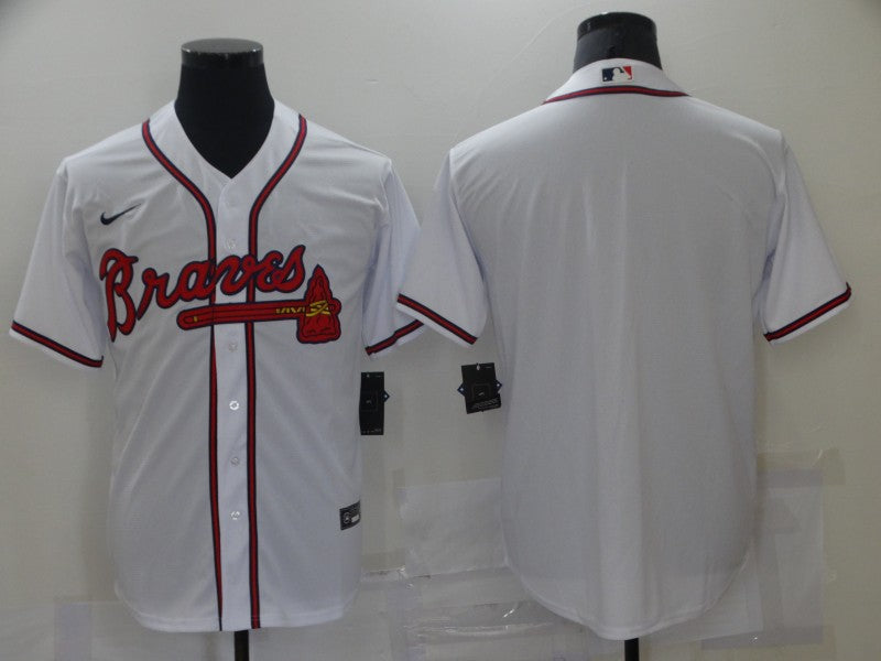 Men's Atlanta Braves White Home Replica Blank Jersey1