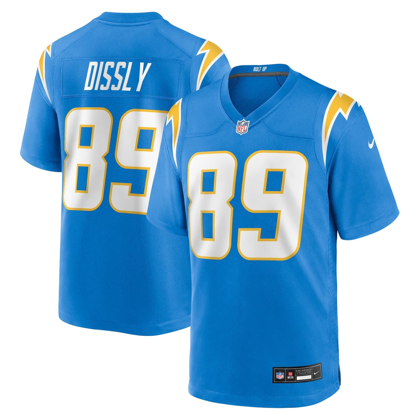 Los Angeles Chargers Will Dissly Powder Blue Team Game Jersey