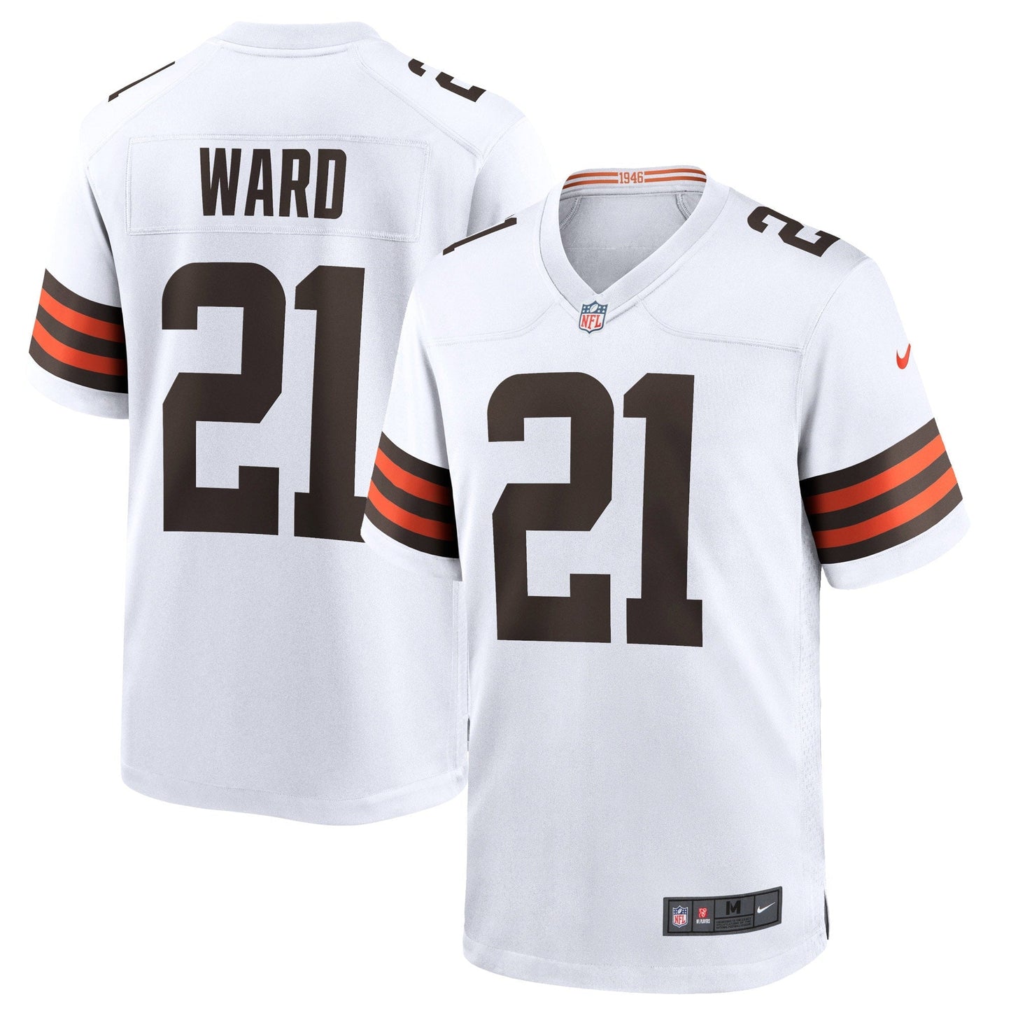 Denzel Ward Cleveland Browns Game Jersey - White