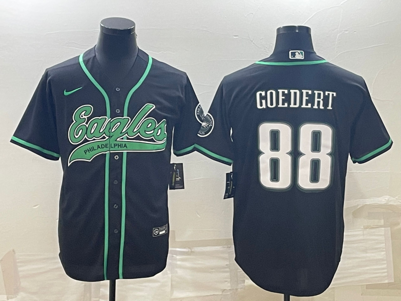 Men's Philadelphia Eagles Dallas Goedert #88 Black Game Jersey1 Joint Edition