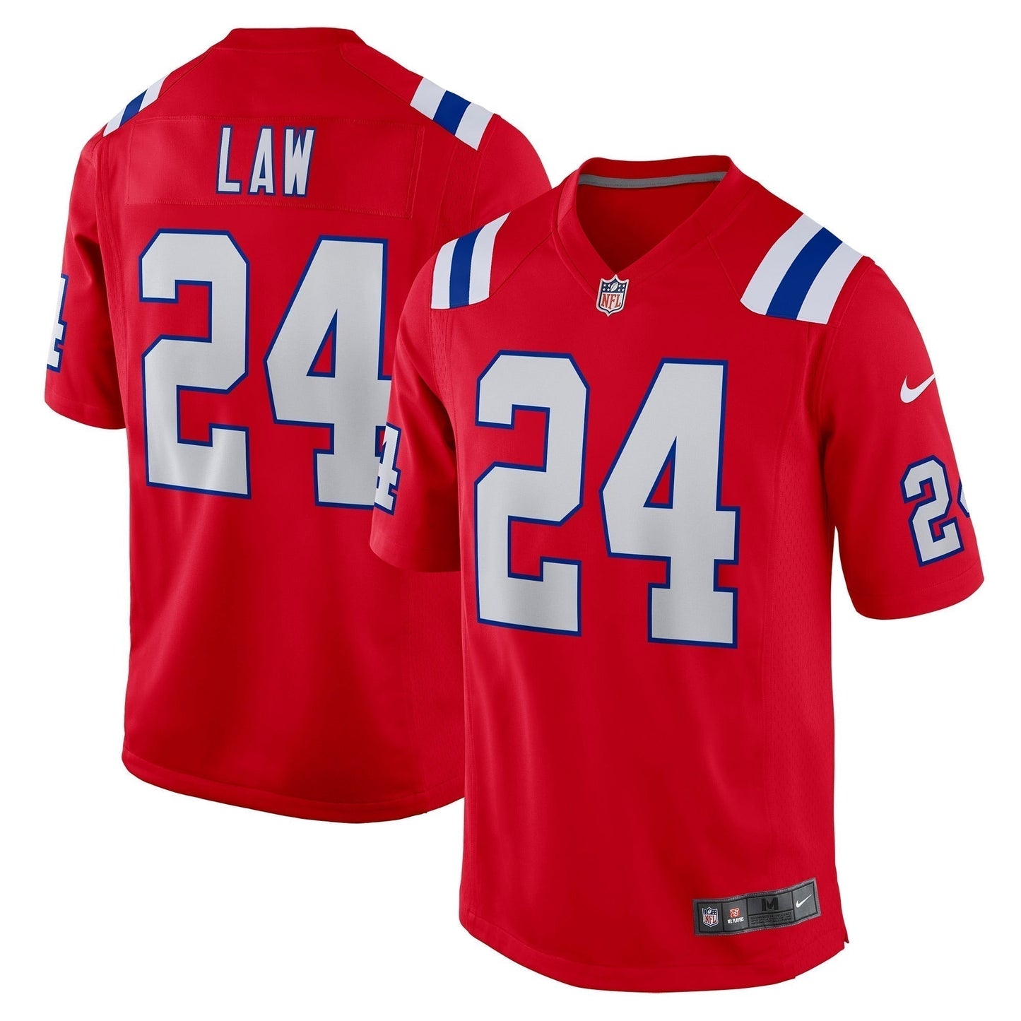 Ty Law New England Patriots  Retired   Alternate Game Jersey - Red