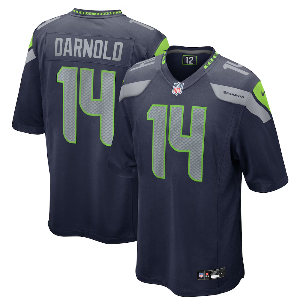 Men's Seattle Seahawks Sam Darnold  College Navy Team Game Jersey