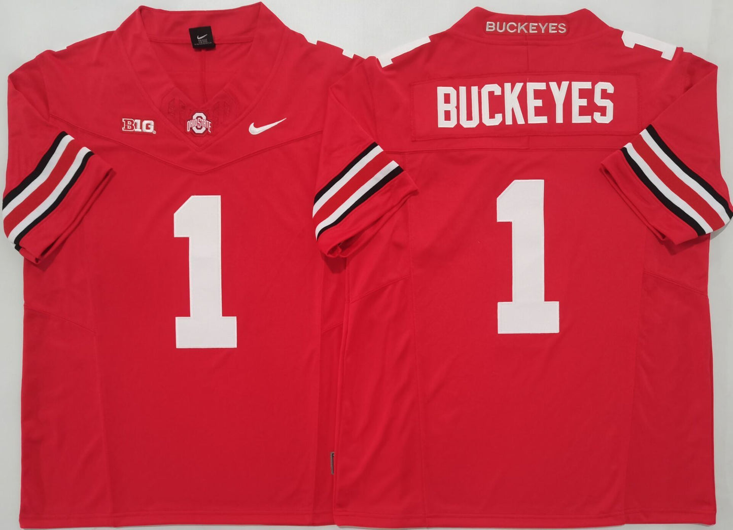 Men's Ohio State Buckeyes #1 Red Player Game Jersey