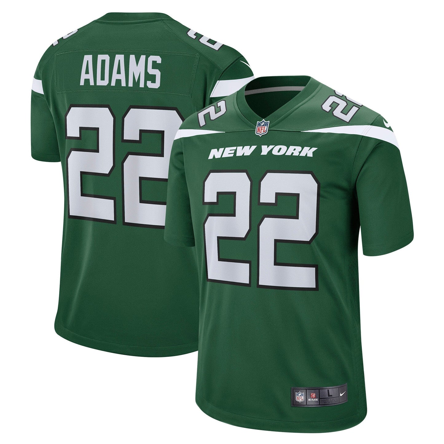 Tony Adams New York Jets  Game   Jersey - Gotham Green