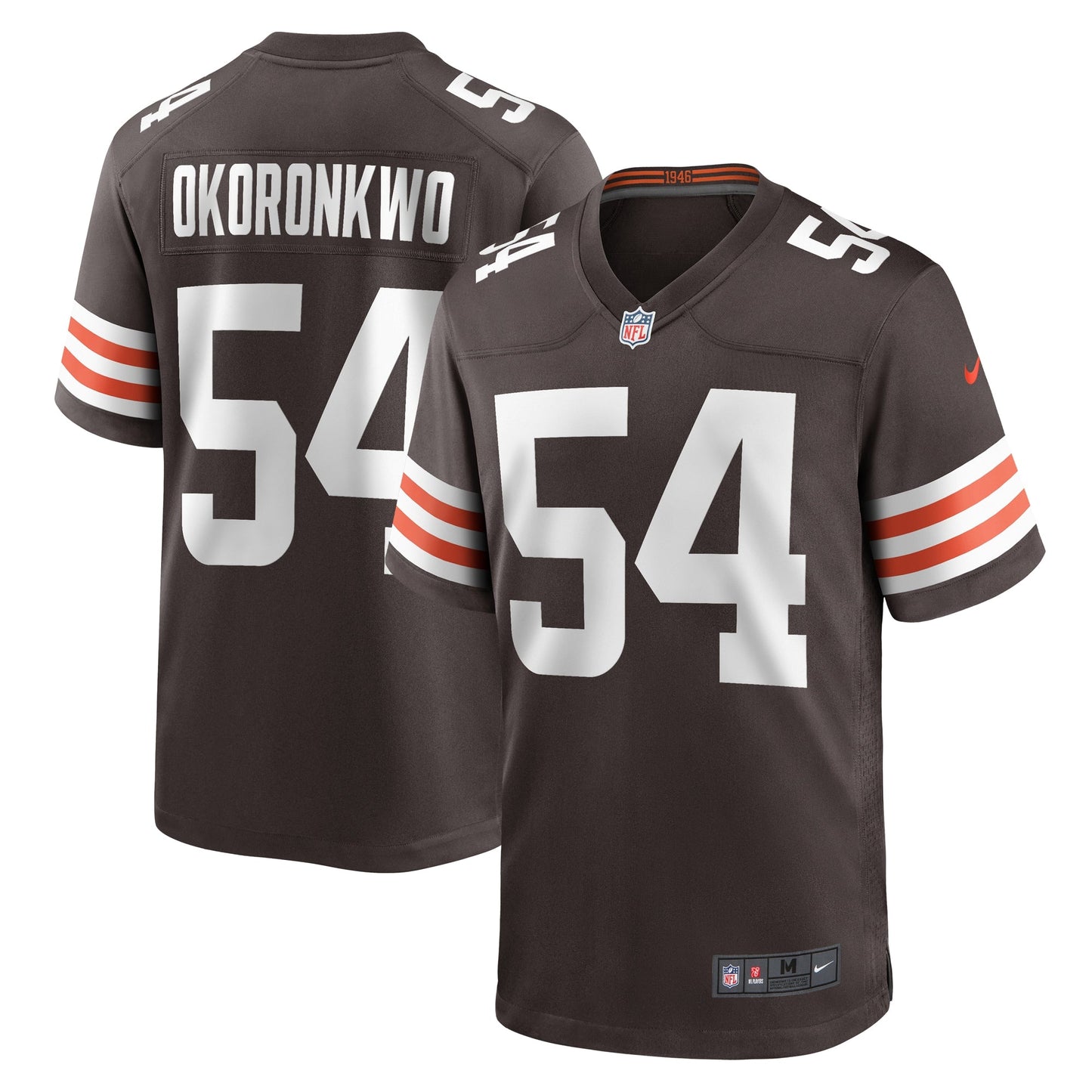 Ogbonnia Okoronkwo Cleveland Browns  Game   Jersey - Brown