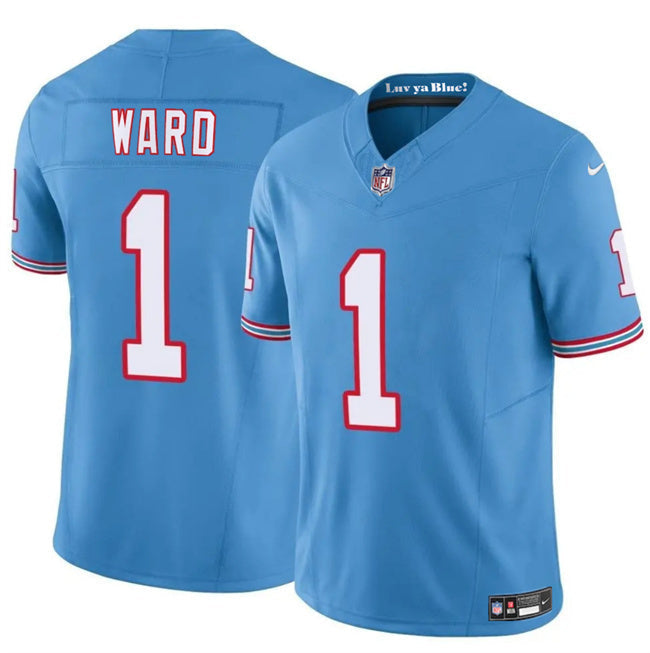 Tennessee Titans Cameron Ward  Light Blue 2025 NFL Vapor F.U.S.E. Limited  Jersey