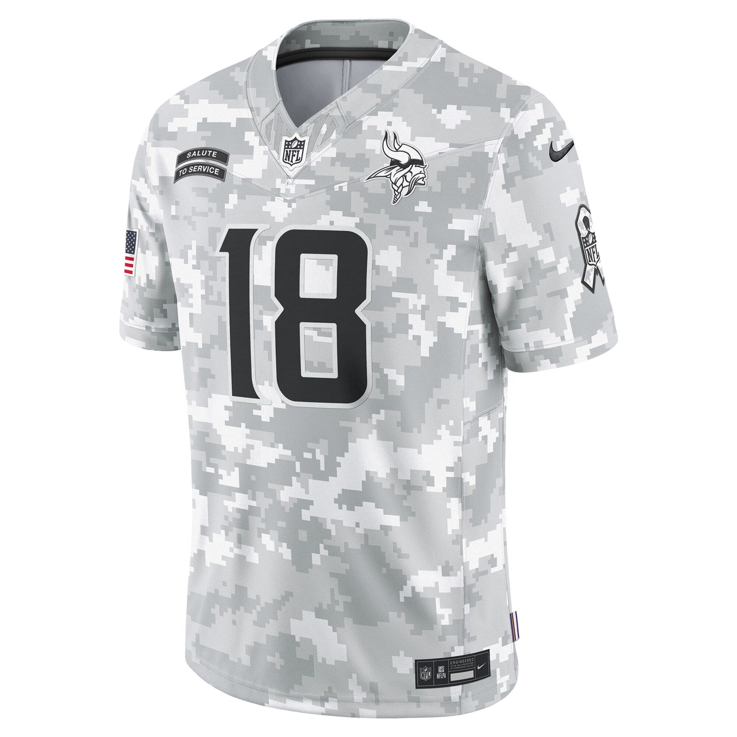 Justin Jefferson Minnesota Vikings  2024 Salute to Service Limited Jersey - Arctic Camo