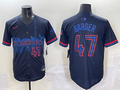 Men's Toronto Blue Jays Addison Barger #47 Black 2024 City Connect Limited Player Jersey