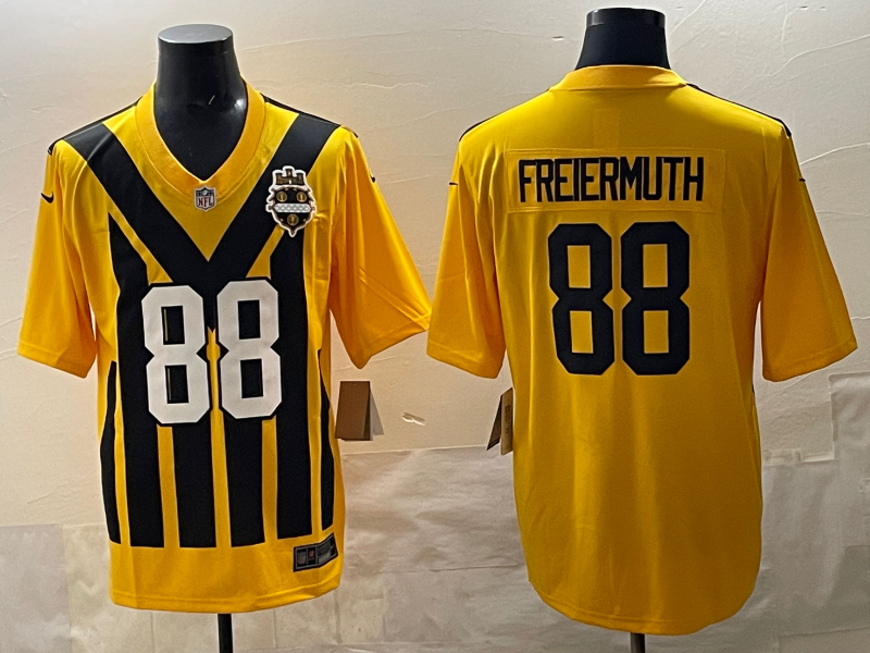 Men's Pittsburgh Steelers Pat Freiermuth Gold Alternate 1933 Throwback Game Jersey
