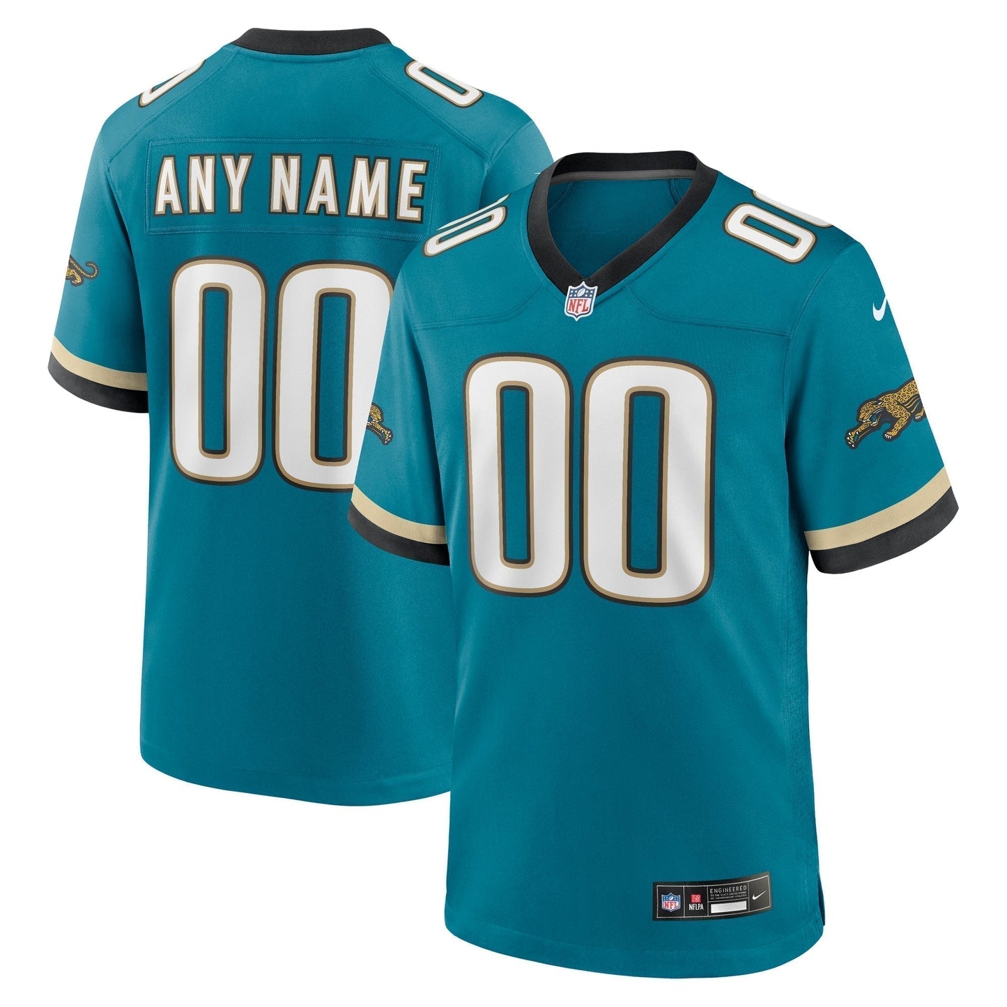 Jacksonville Jaguars  Prowler Throwback Custom Game Jersey - Teal