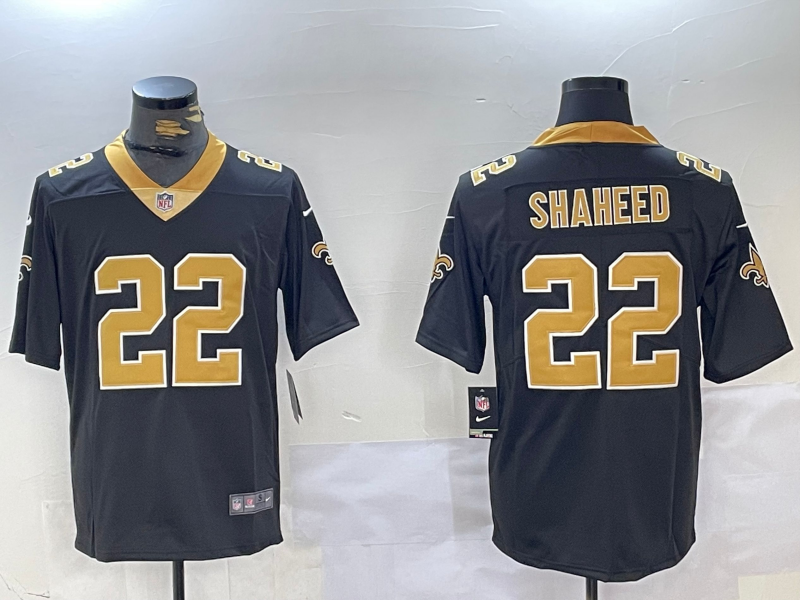 Men's New Orleans Saints Rashid Shaheed Black Player Game Jersey