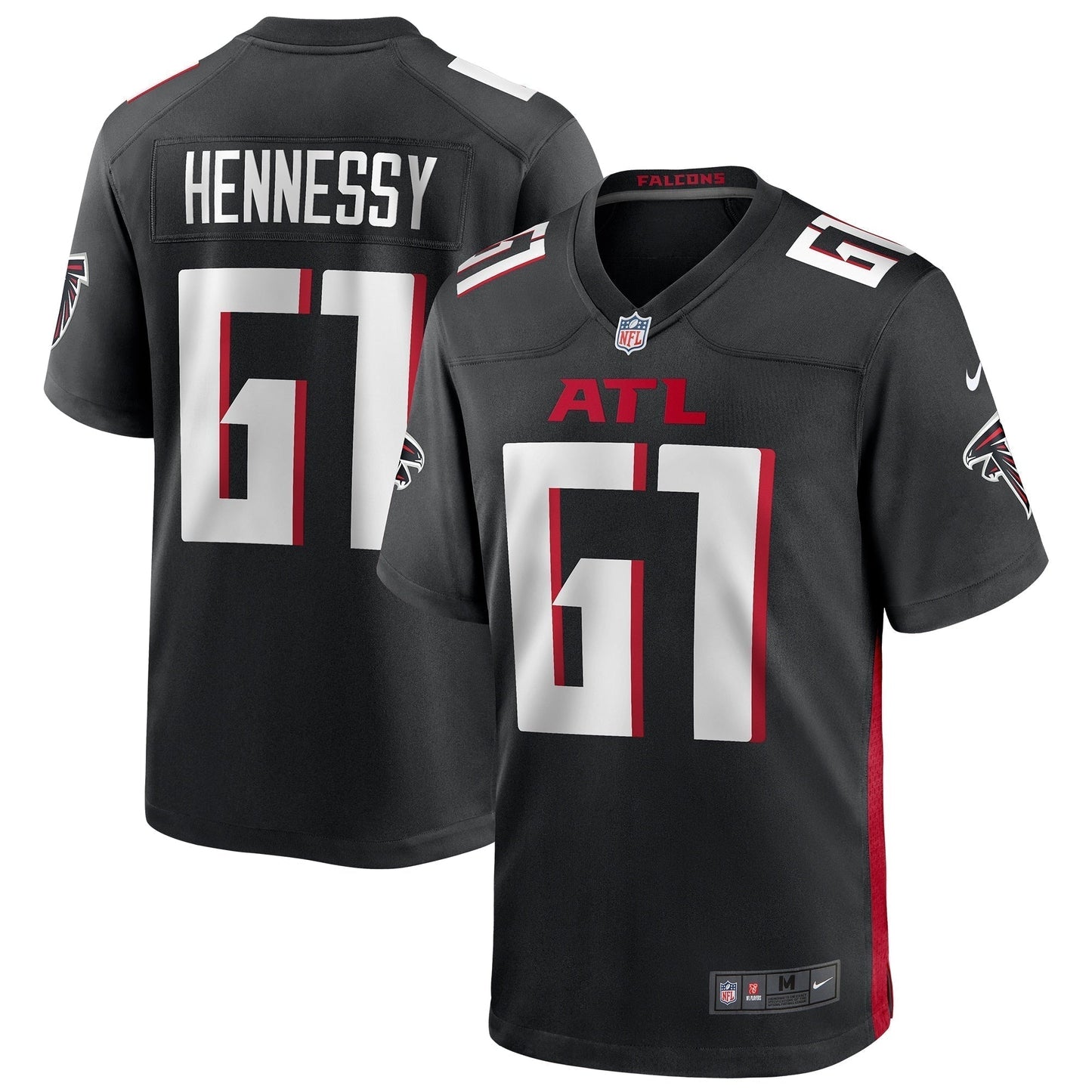 Matt Hennessy Atlanta Falcons    Game Jersey - Black