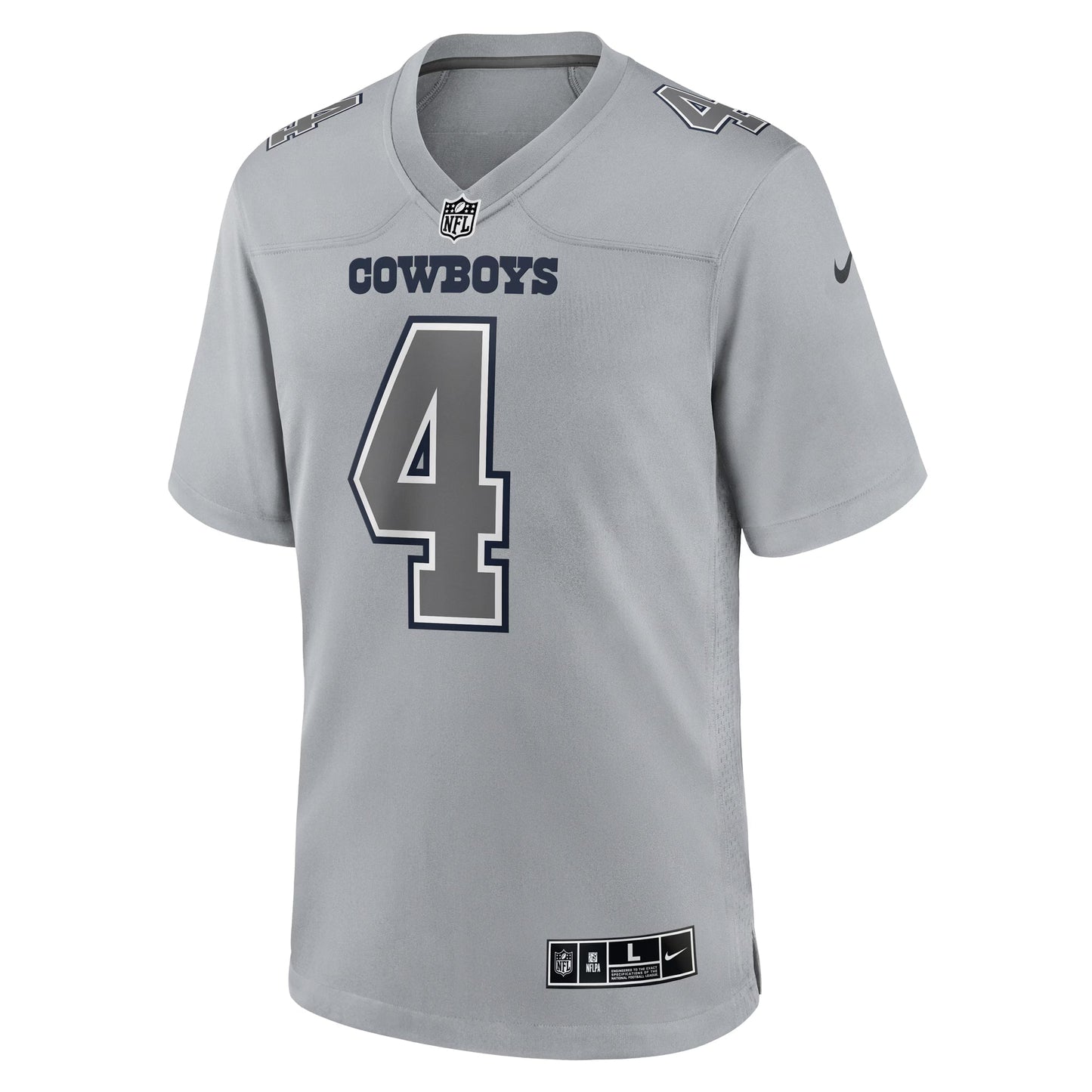 Dallas Cowboys Dak Prescott Gray Atmosphere Fashion Game Jersey