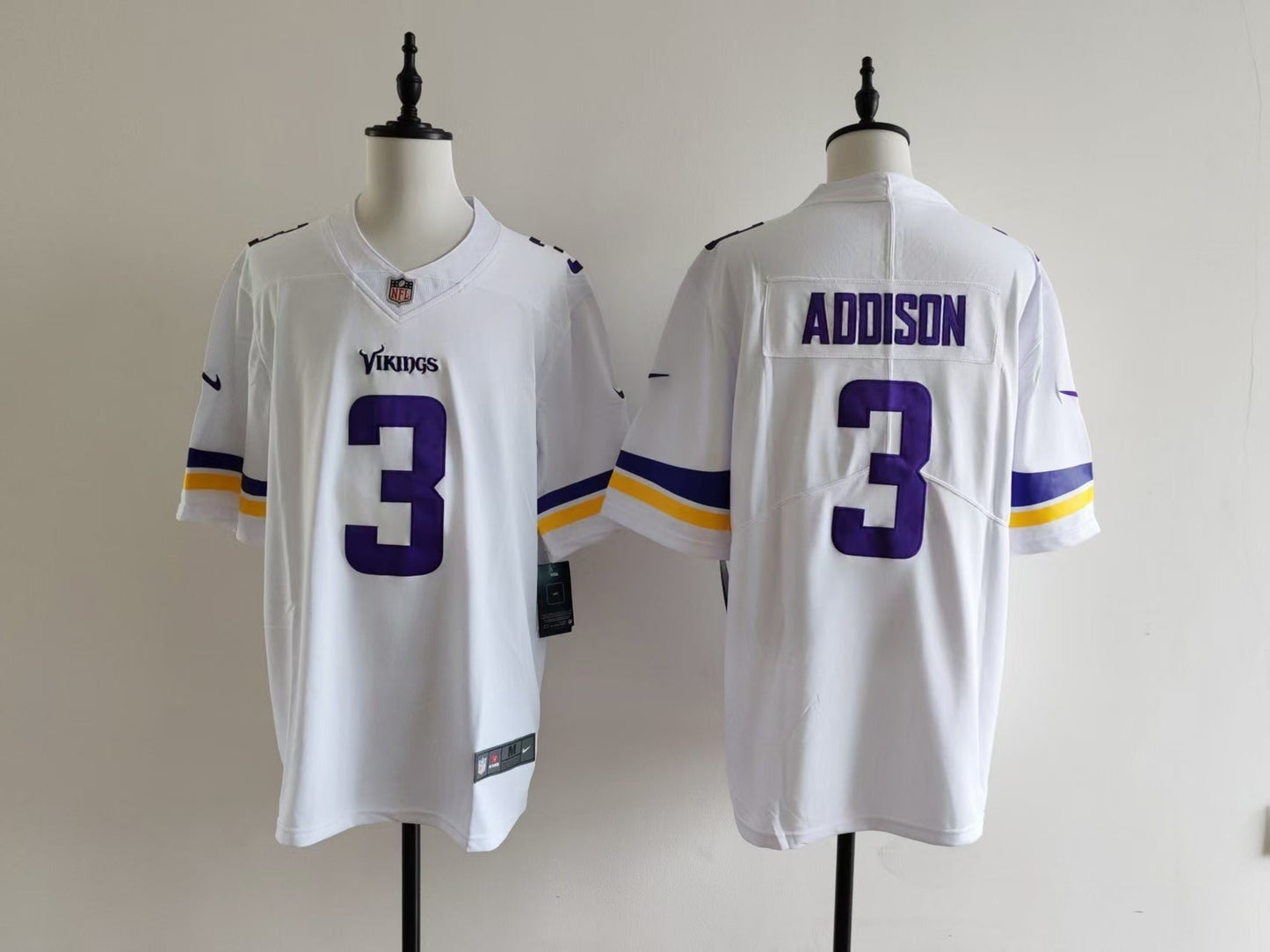 Men's Minnesota Vikings Jordan Addison  Jersey -  White#3