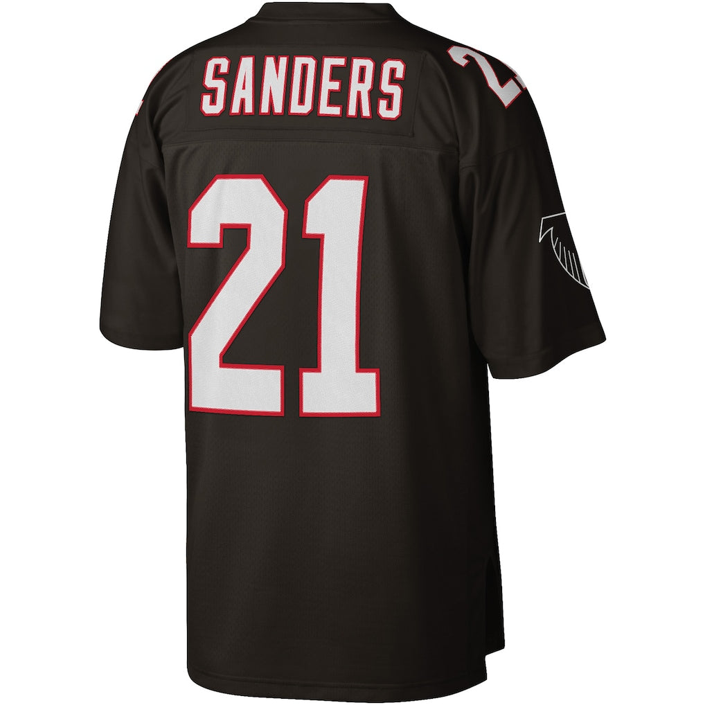 A.Falcons #21 Deion Sanders  Black Legacy Replica Jersey