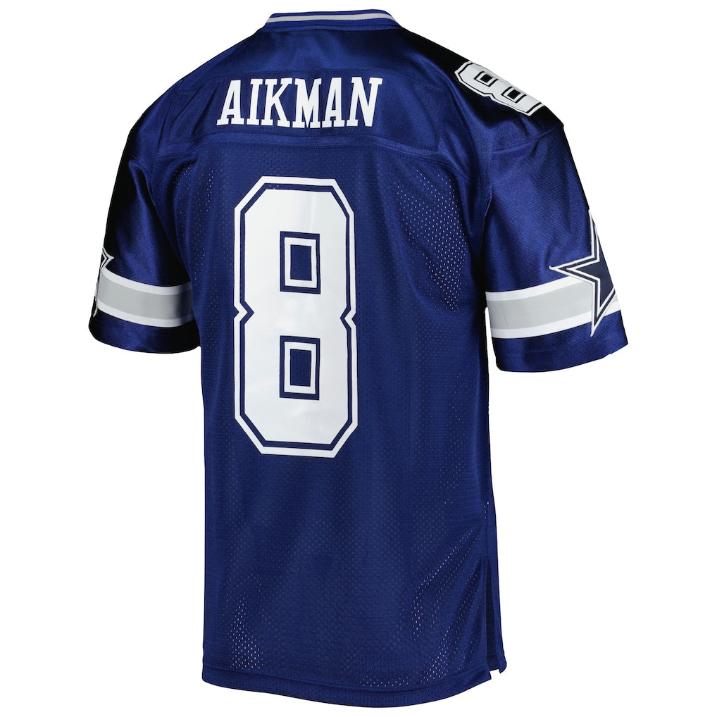 D.Cowboys #8 Troy Aikman  Navy 1996 Authentic Throwback Retired Player Jersey