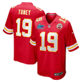 Men's Kansas City Chiefs Kadarius Toney Red Super Bowl LVII Patch Game Jersey