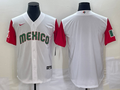 Men's 2023 World Baseball Classic Mexico White/Red Blank Jersey1