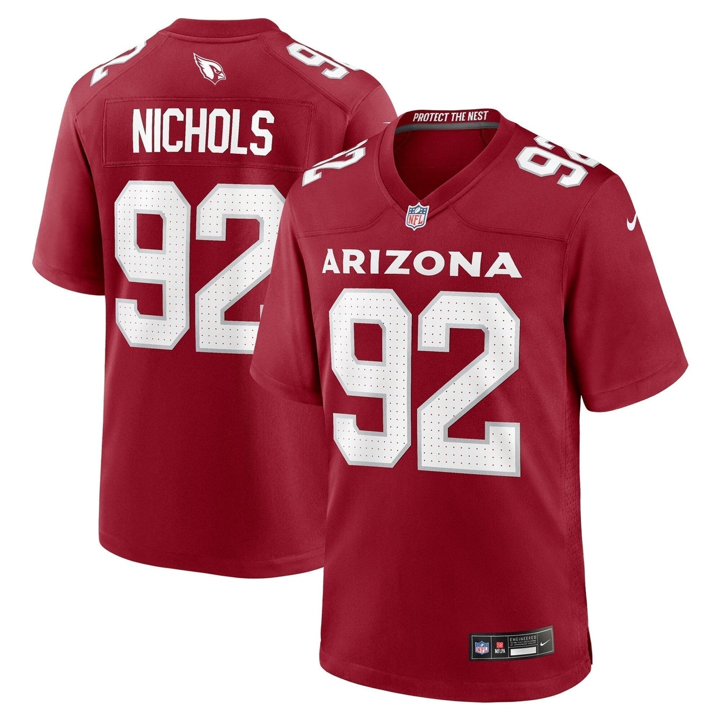 Bilal Nichols Arizona Cardinals  Team Game Jersey -  Cardinal