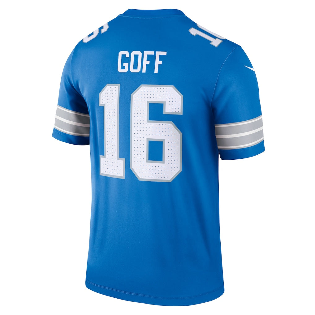 D.Lions #16 Jared Goff Blue Legend Player Performance Top Jersey