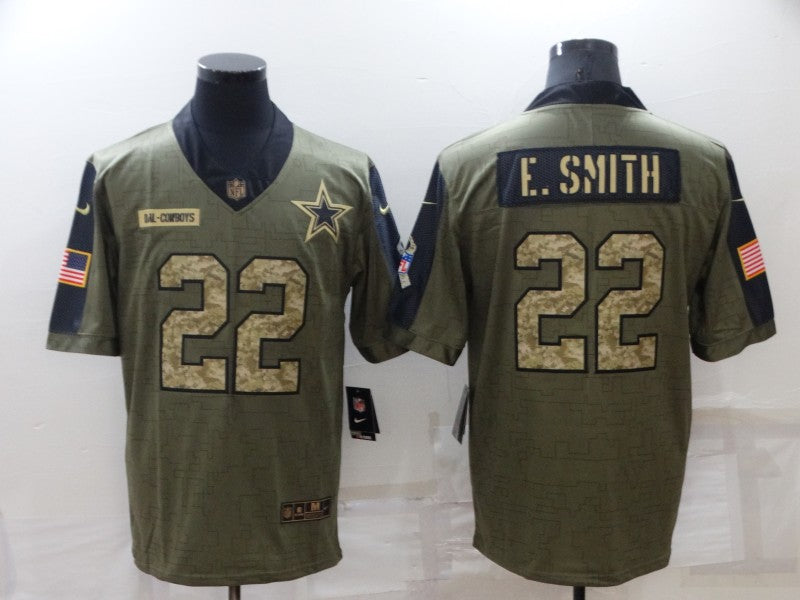 Men's Dallas Cowboys Emmitt Smith Brown Game Jersey
