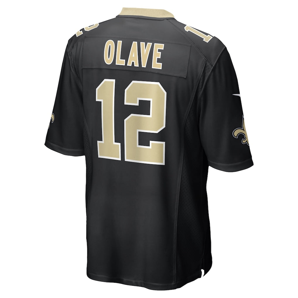 NO.Saints #12 Chris Olave Black Player Game Jersey