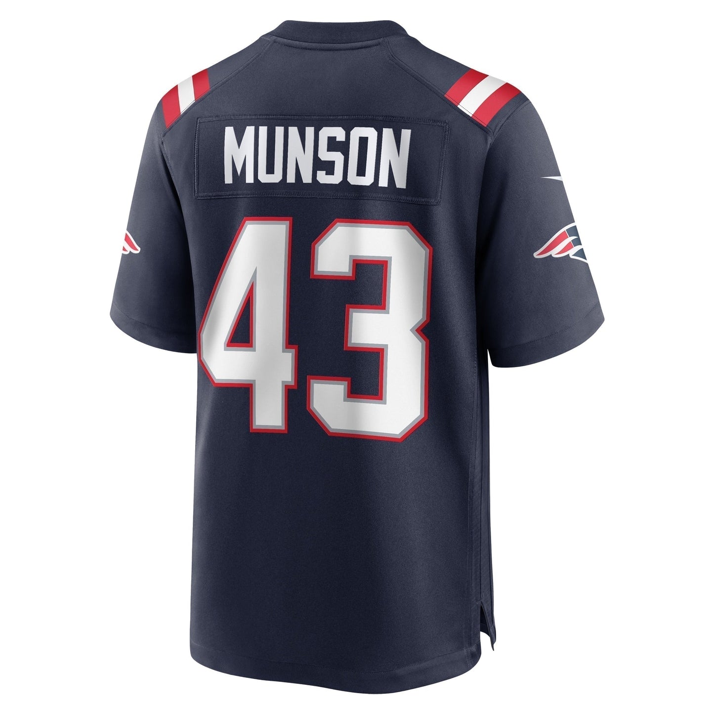 Calvin Munson New England Patriots  Home Game   Jersey - Navy