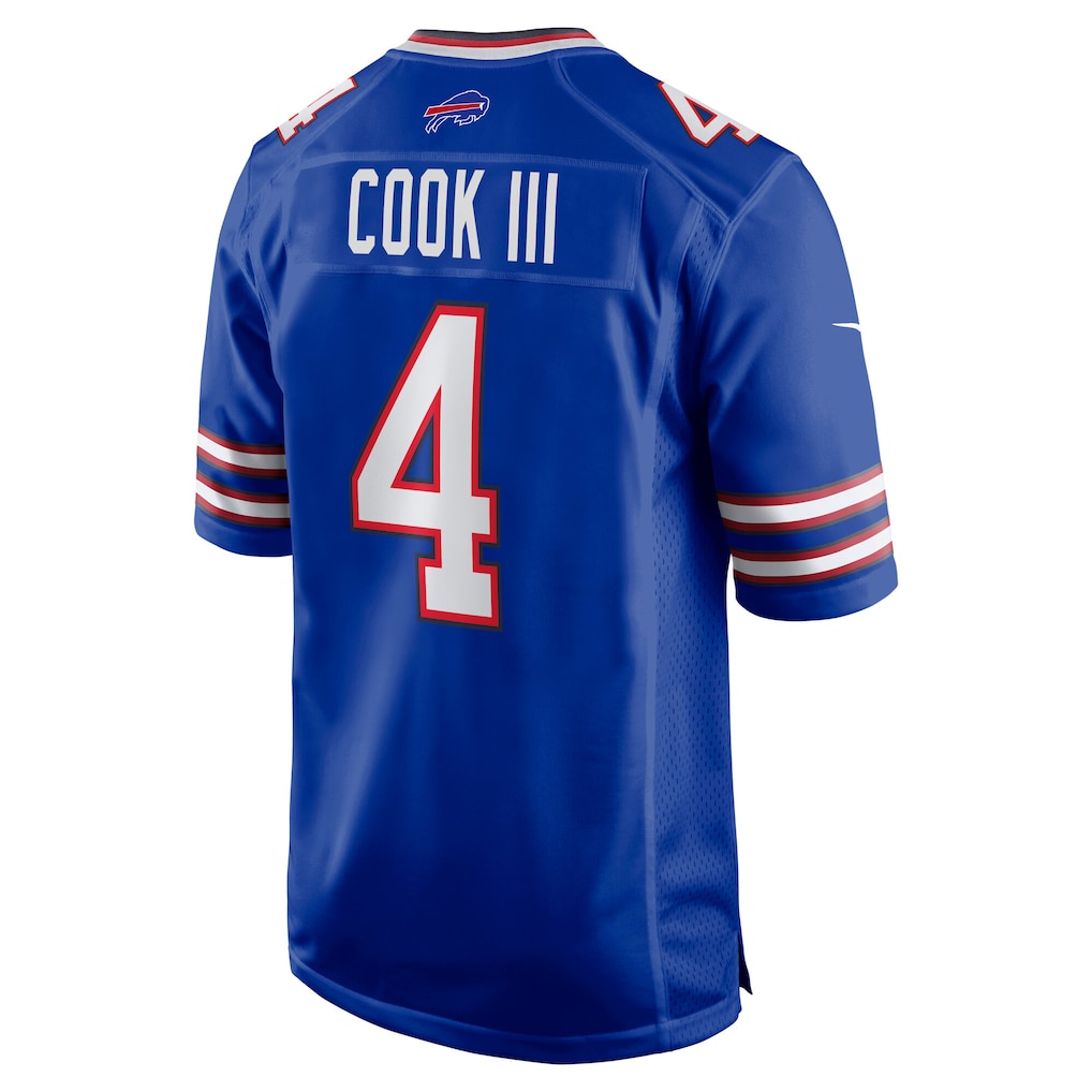 B.Bills #4 James Cook III Royal Team Game Jersey