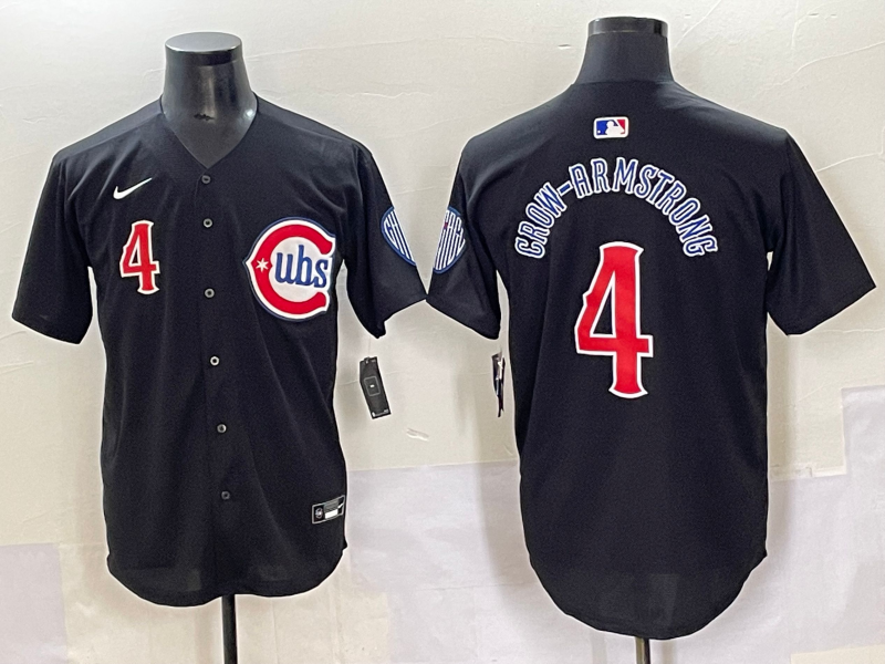 Men's Chicago Cubs Pete Crow-Armstrong Black Limited Player Jersey
