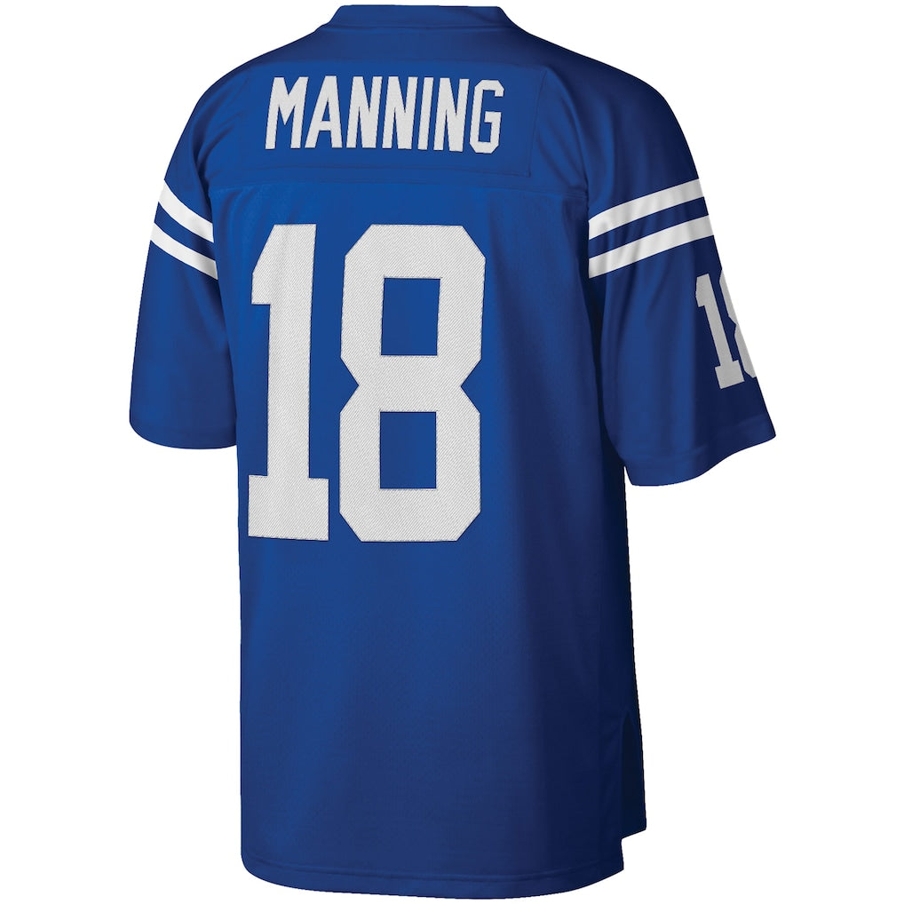 IN.Colts #18 Peyton Manning  Royal Big & Tall 1998 Retired Player Replica Jersey