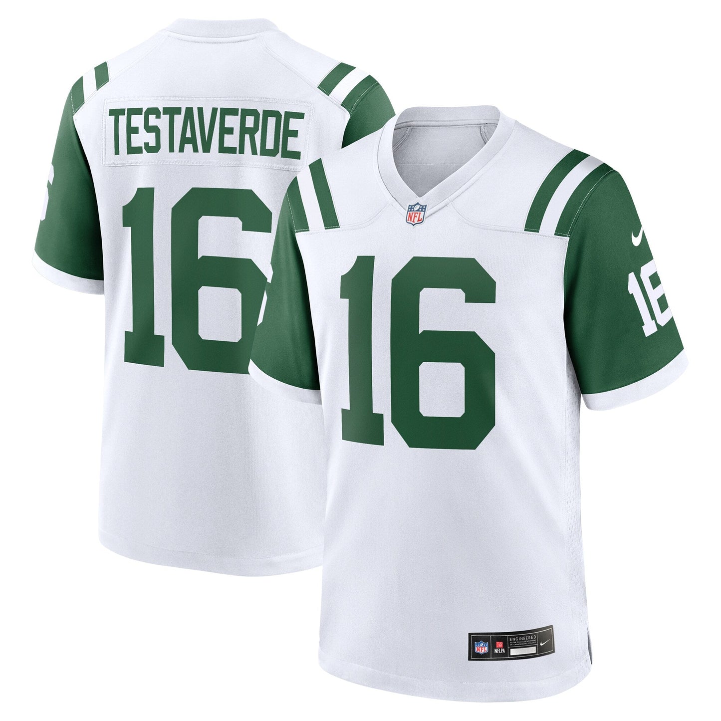 Vinny Testaverde New York Jets  Classic Alternate Retired   Game Jersey - White