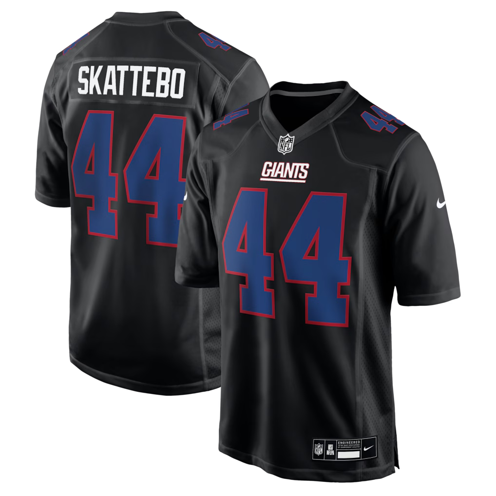 Men's New York Giants Cam Skattebo  Black Fashion Game Jersey