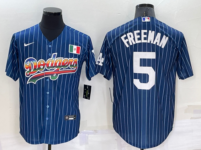 Men's Los Angeles Dodgers Freddie Freeman Blue Replica Game Jersey