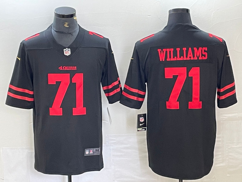Men's San Francisco 49ers Trent Williams Black Game Player Jersey