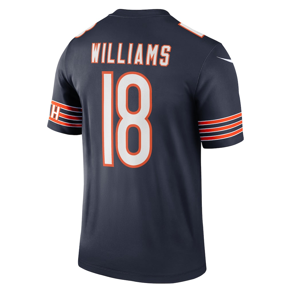 C.Bears #18 Caleb Williams Navy Legend Player Performance Top Jersey