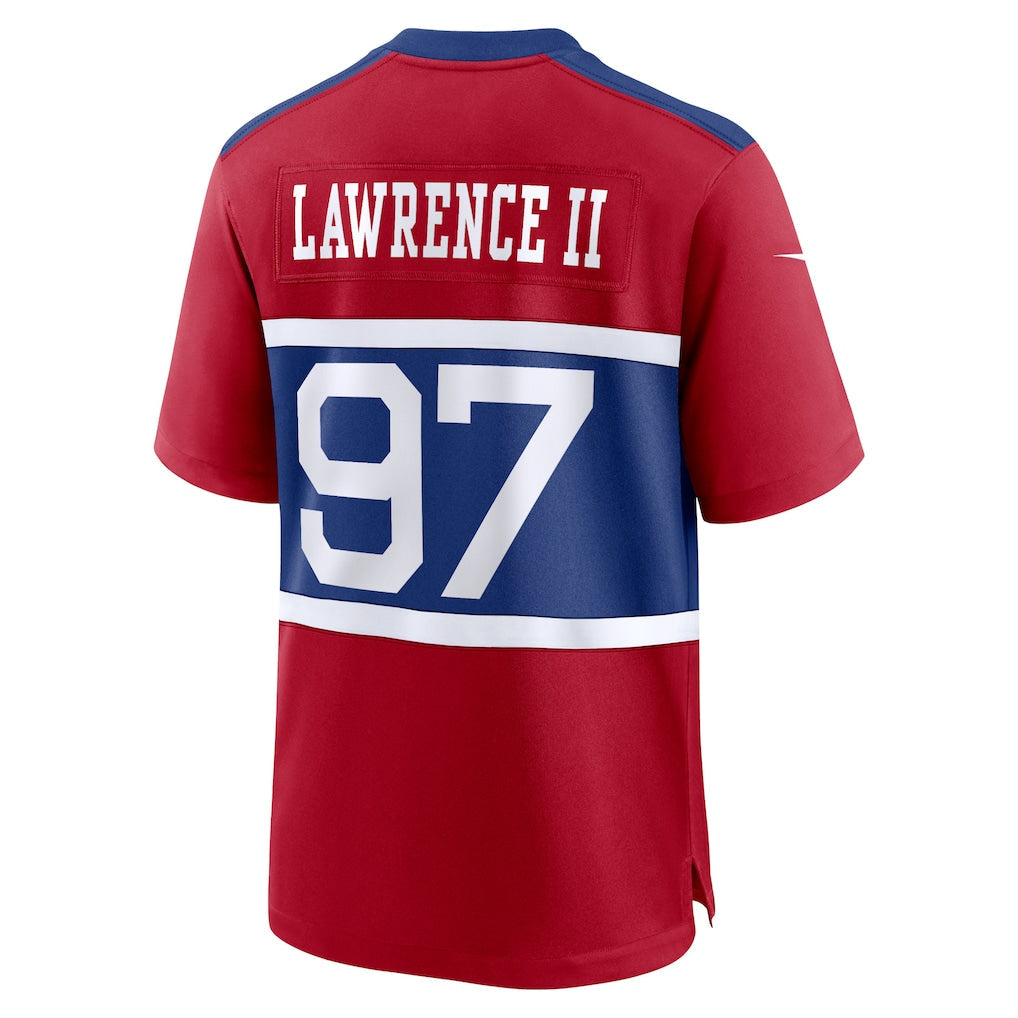 NY.Giants #97 Dexter Lawrence II Century Red Alternate Player Game Jersey