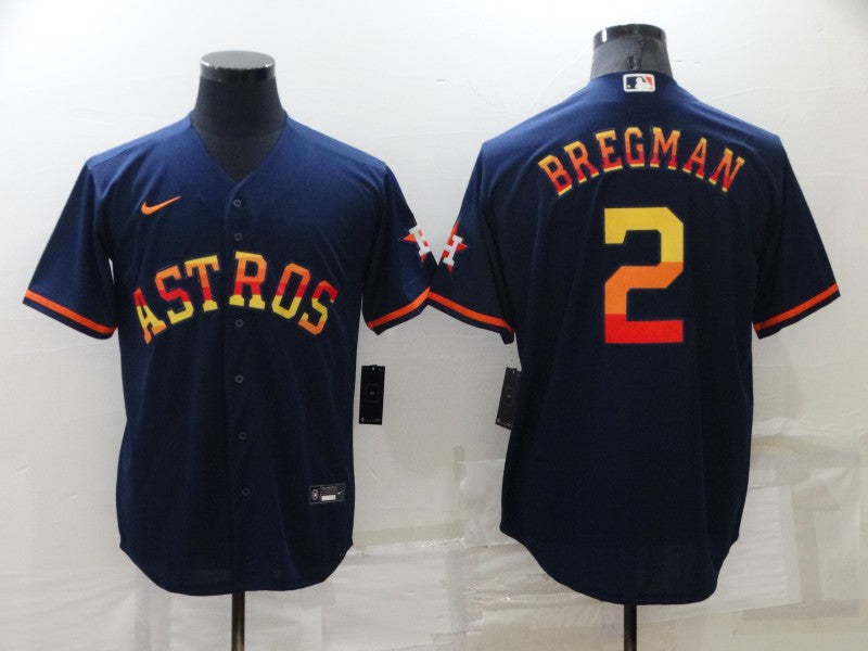 Men's Houston Astros Alex Bregman Navy Replica Team Jersey