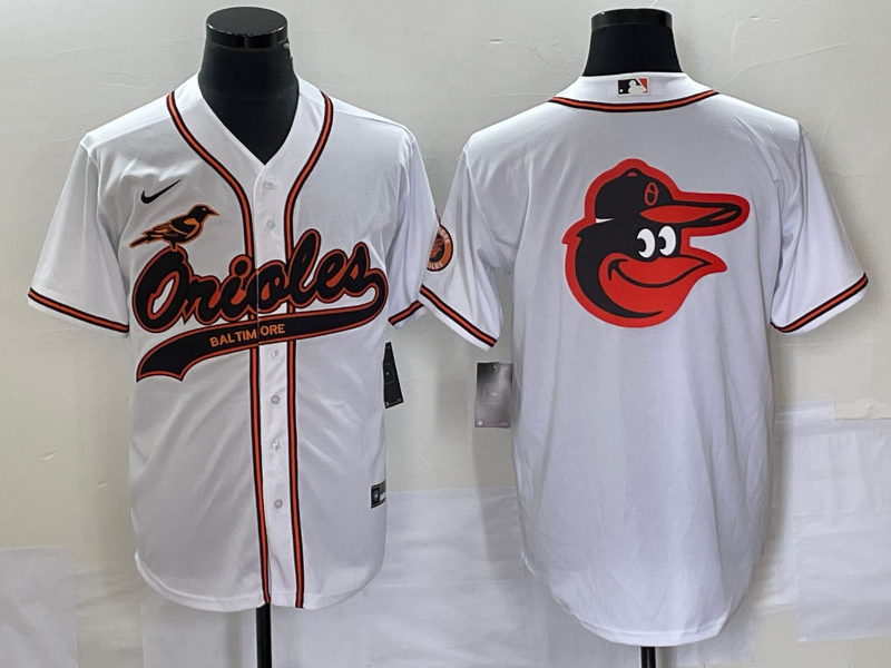 Men's Baltimore Orioles White Replica Player Jersey1 Joint Edition