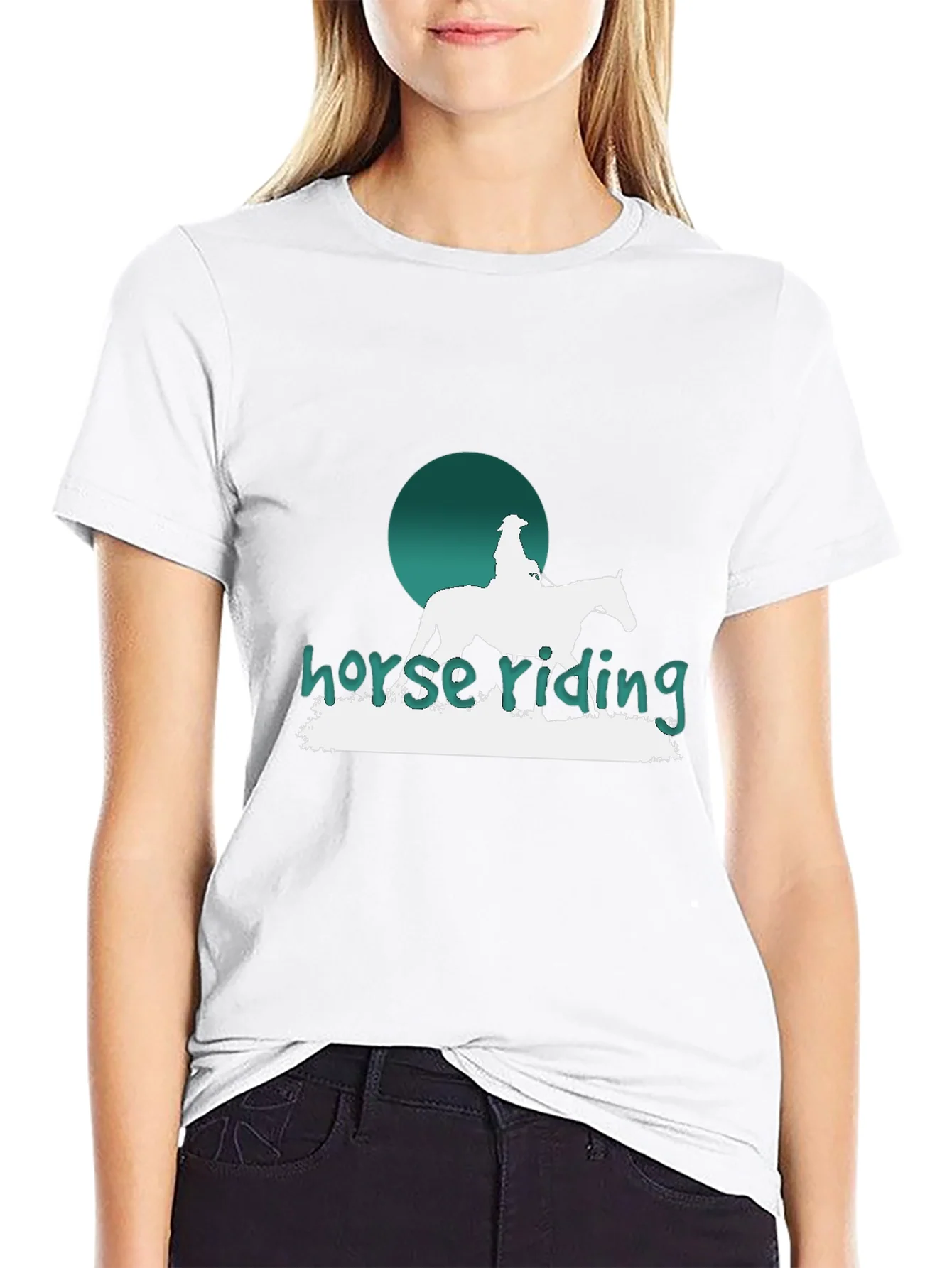 Horse Riding Graphic T-Shirt - Stylish Equestrian Design