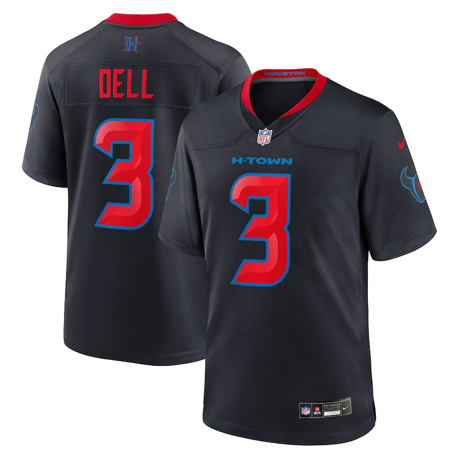 Men's Houston Texans Tank Dell  Navy 2nd Alternate Game Jersey