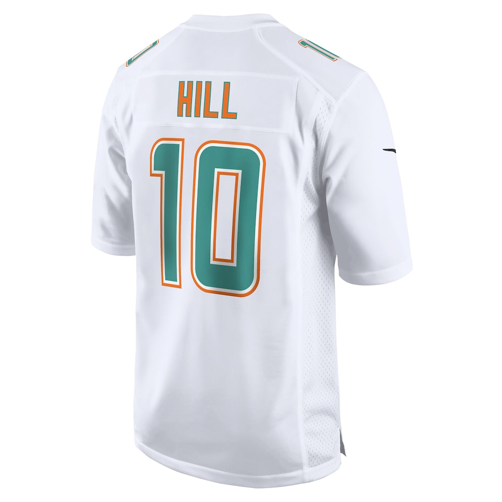 M.Dolphins #10 Tyreek Hill White Fashion Game Jersey