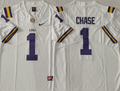Men's LSU Tigers Ja'Marr Chase White Game Jersey