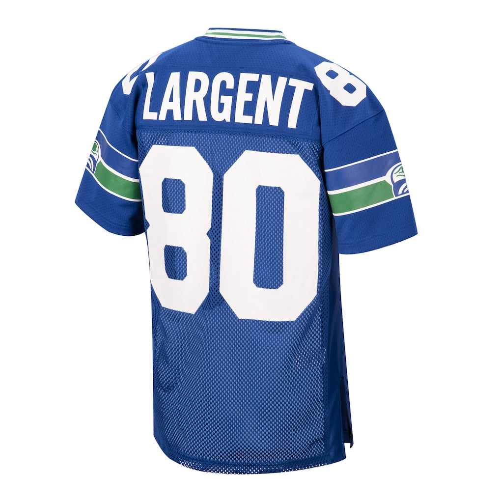 S.Seahawks #80 Steve Largent  Royal Authentic Throwback Retired Player Jersey