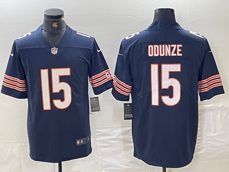 Men's Chicago Bears Rome Odunze Navy 2024  Draft First Round Pick Player Game Jersey