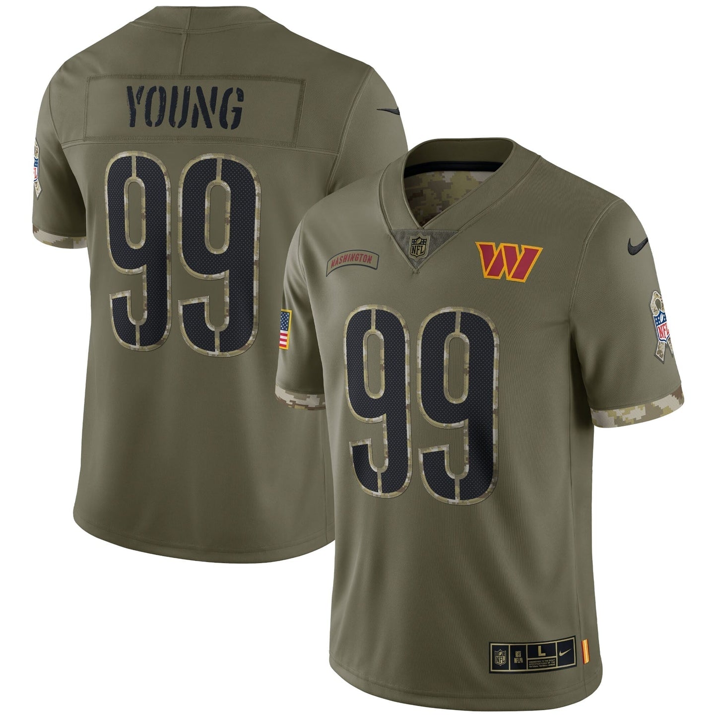 Chase Young Washington Commanders  Salute To Service Limited Jersey - Olive