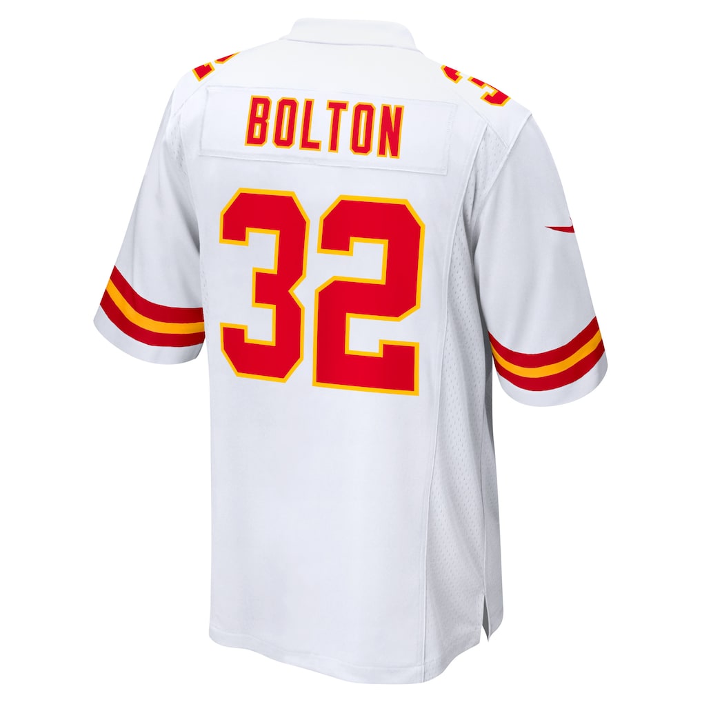 KC.Chiefs #32 Nick Bolton White Away Game Player Jersey