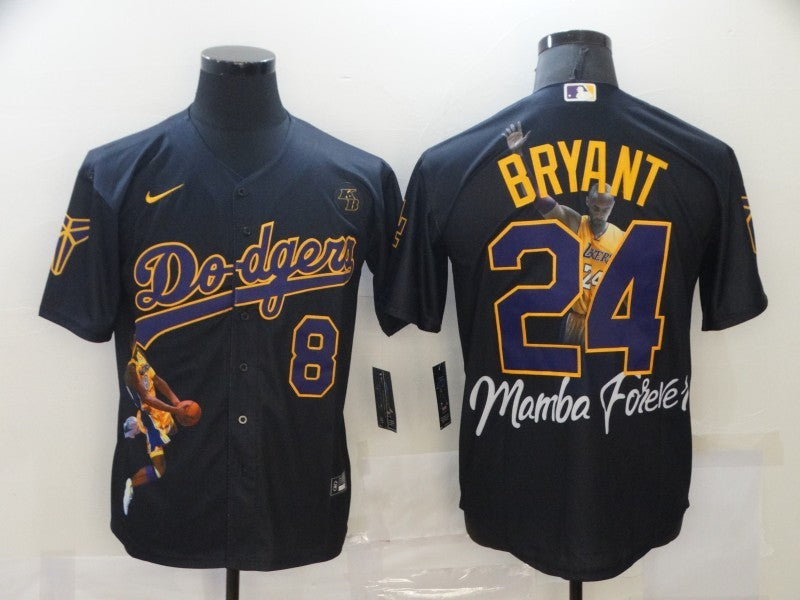 Men's Los Angeles Dodgers Kris Bryant -24 Black Game Player Jersey