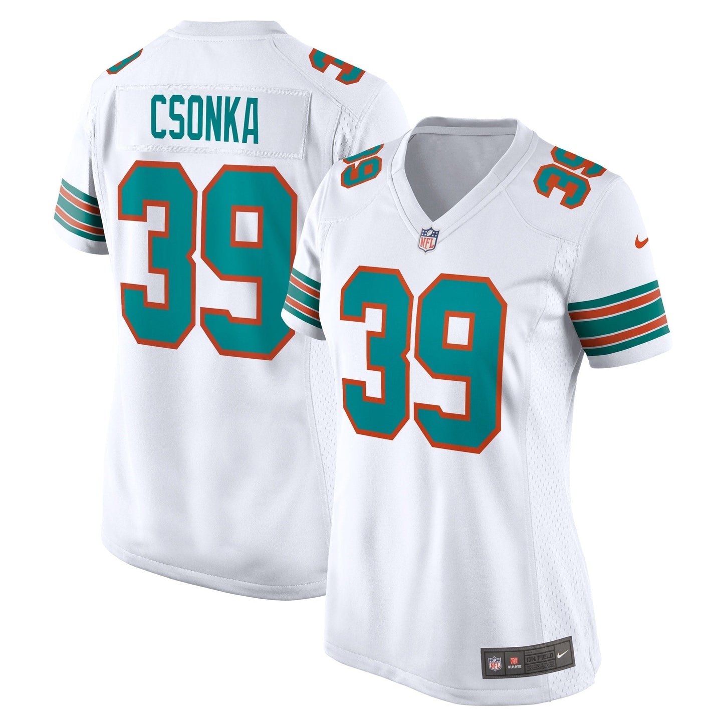 Miami Dolphins Larry Csonka White Retired Player Jersey